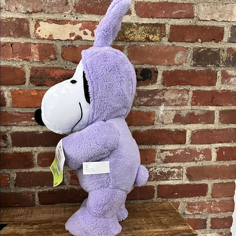 Purple Snoopy Plush with Bunny Ears - Picture 5 of 11